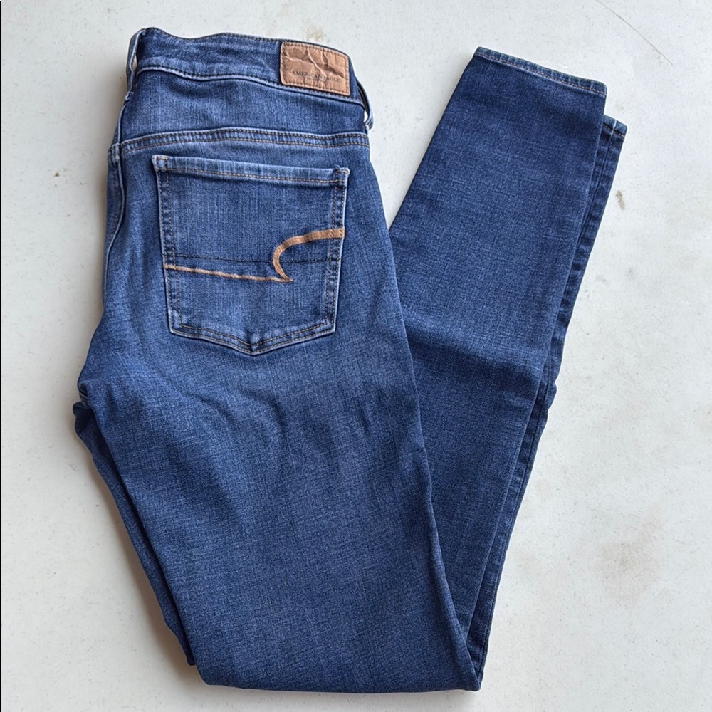 American Eagle Blue Skinny Jeans Classic Fit